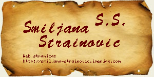 Smiljana Strainović vizit kartica